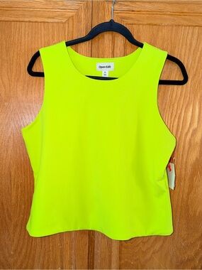 Open Edit XL tank top features a vibrant neon yellow color